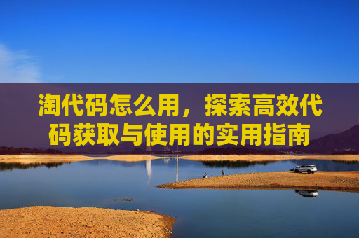 淘代码怎么用,探索高效代码获取与使用的实用指南 淘代码怎么用,探索高效代码获取与使用的实用指南