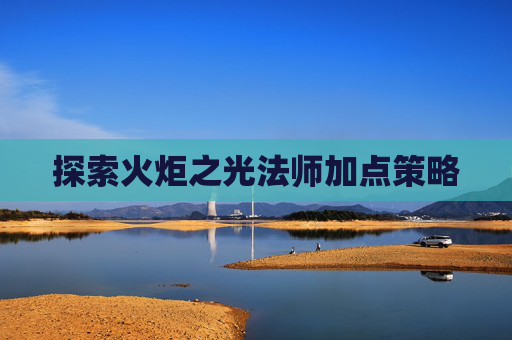 探索火炬之光法师加点策略 探索火炬之光法师加点策略