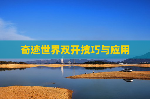奇迹世界双开技巧与应用 奇迹世界双开技巧与应用
