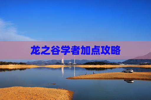 龙之谷学者加点攻略 龙之谷学者加点攻略